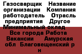 Газосварщик › Название организации ­ Компания-работодатель › Отрасль предприятия ­ Другое › Минимальный оклад ­ 1 - Все города Работа » Вакансии   . Амурская обл.,Благовещенский р-н